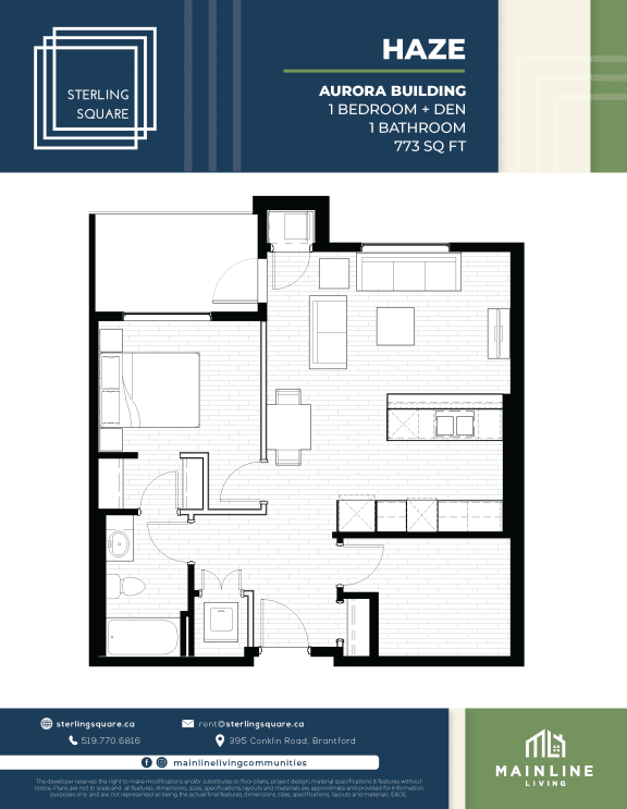 Floor Plans of Sterling Square in Brantford, ON